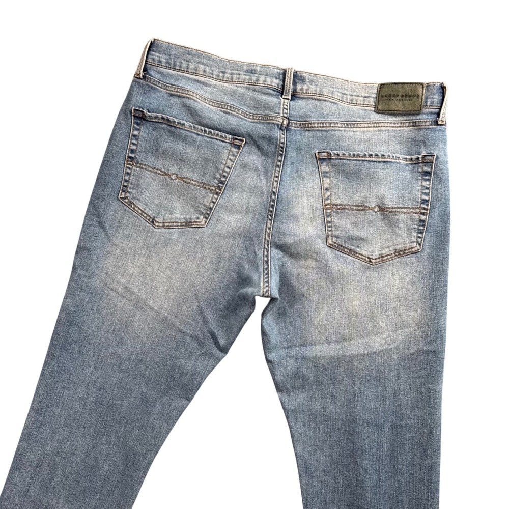 Lucky Brand Mens 410 Athletic Slim Light Wash‎ Blue Jeans Y2K Distressed 39x30